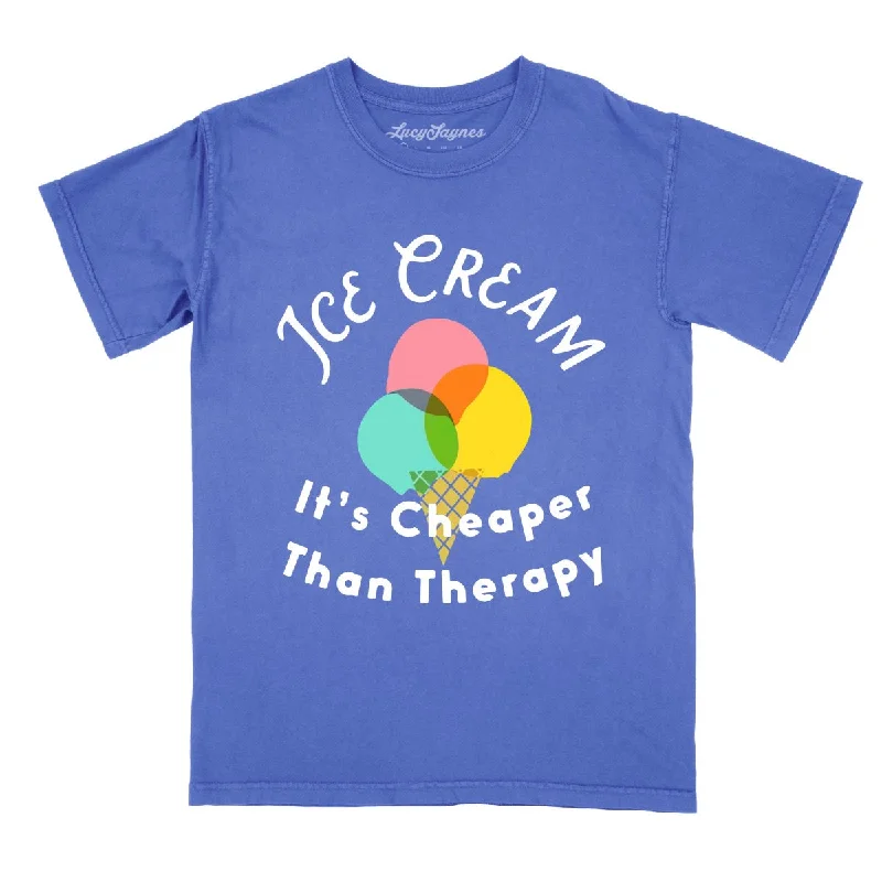 Ice Cream Cheaper Than Therapy Comfort Colors Tee