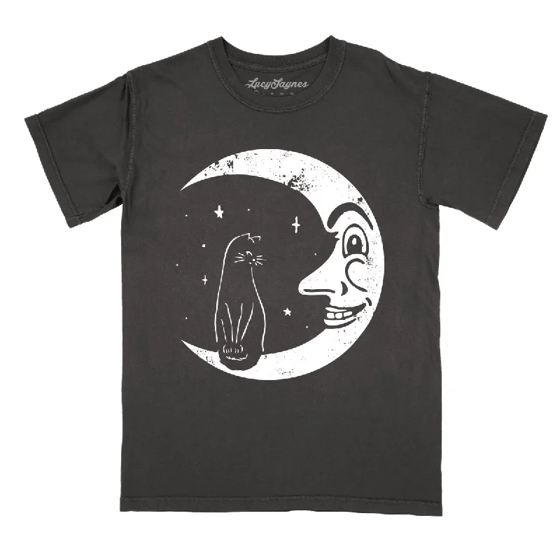 Kitty On The Moon Comfort Colors Tee