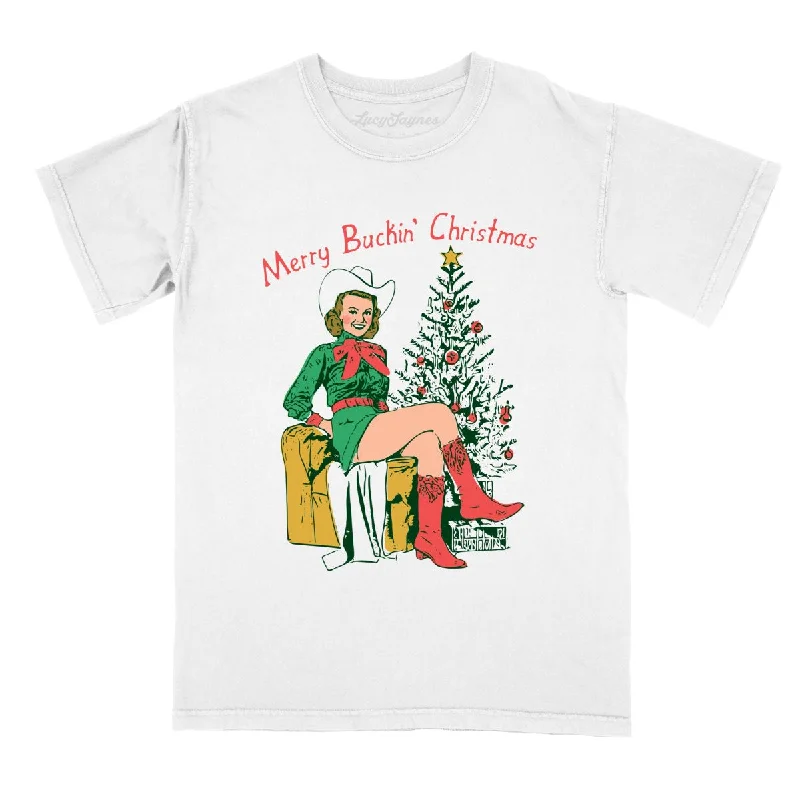 Merry Buckin' Christmas Comfort Colors Tee