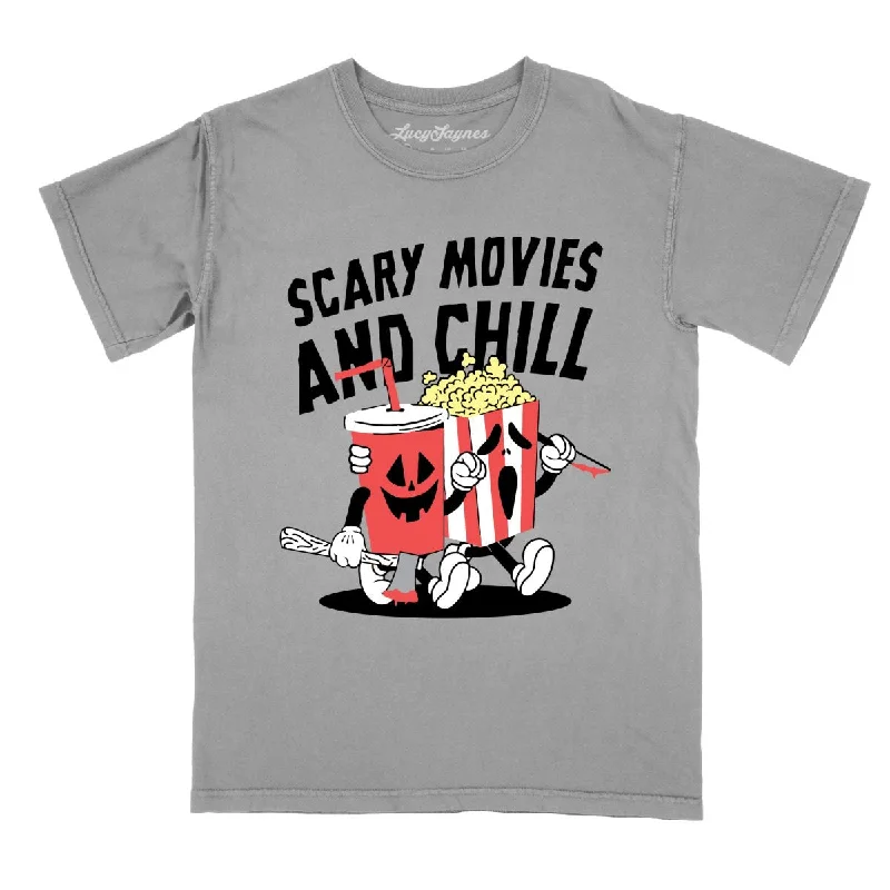 Scary Movies and Chill Comfort Colors Tee