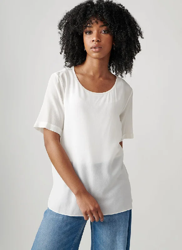 Amadeo Short Sleeve T-Shirt with Side Slits