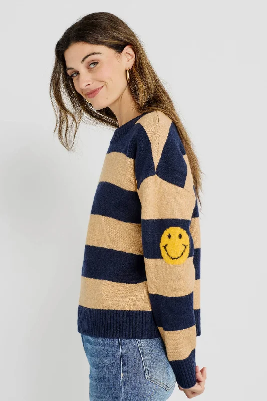 By Together Striped Smiley Face Sweater