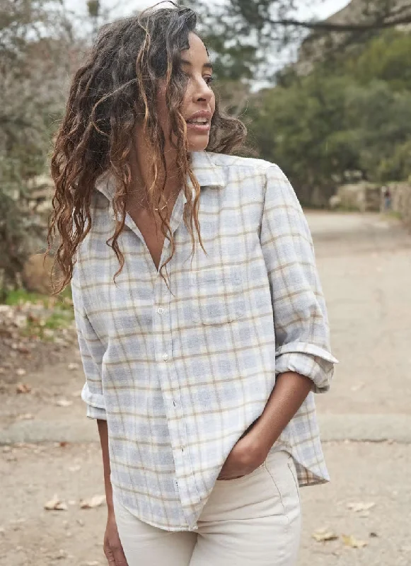 Eileen Grey-and-Tan Plaid Shirt