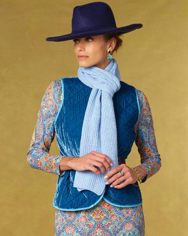 Ella Scarf in Powder Blue-Made in Italy