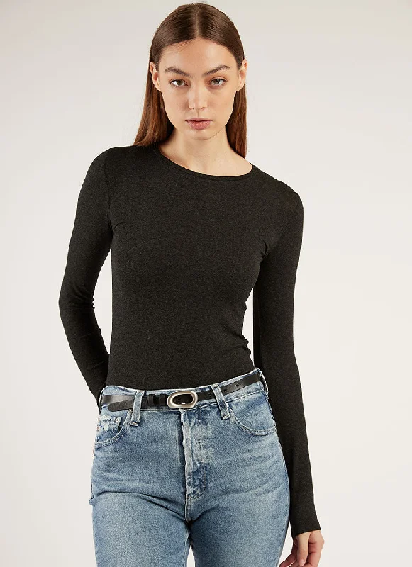 Long-Sleeve Stretch-Viscose Top