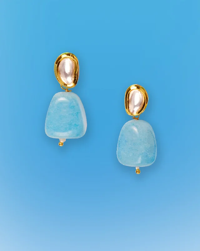 Lucia Earrings in Aqua Blue