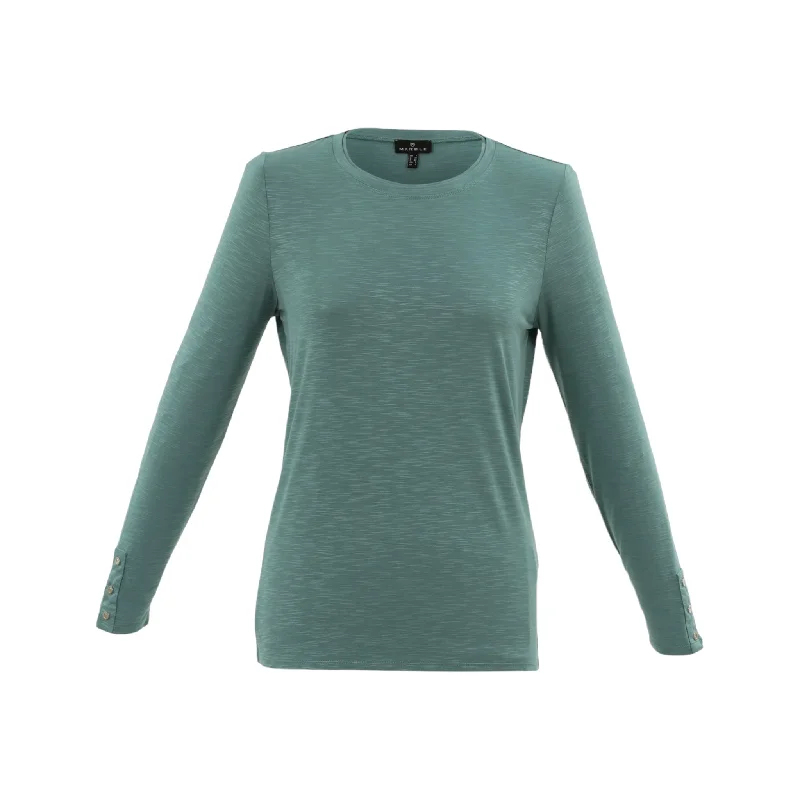 Marble Round Neck Top Seafoam