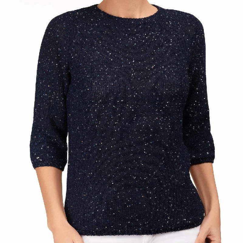 Pailletami Pullover in Navy