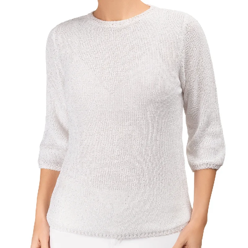 Pailletami Pullover in White