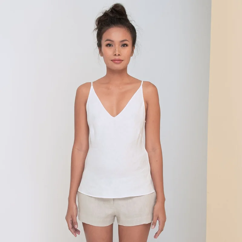 RINKI V CAMISOLE - Linen | Off White