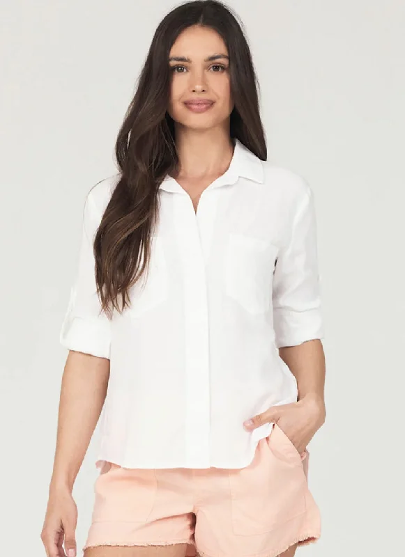 Split Back Button-Down Shirt