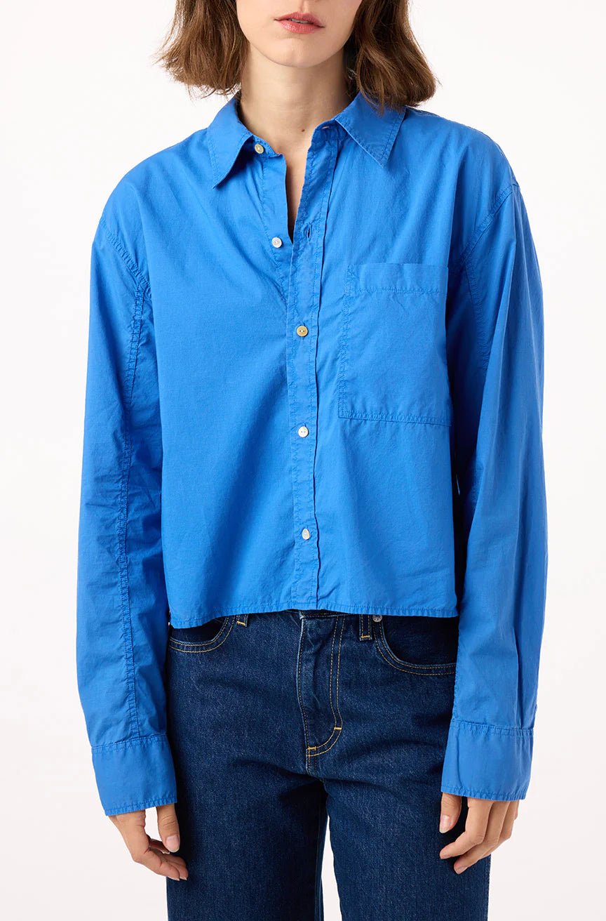 AMO - French Blue Ruth Crop Shirt