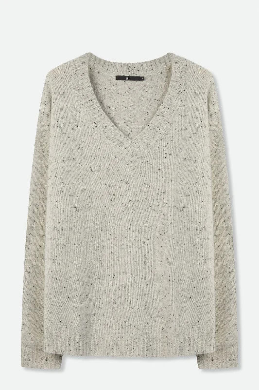 CAMILLE V NECK SWEATER IN PURE CASHMERE