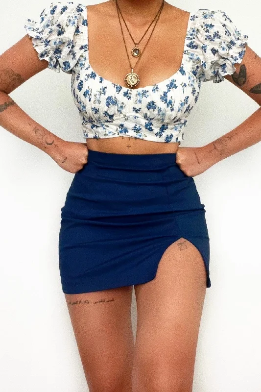 Callie Mini Skirt - Navy